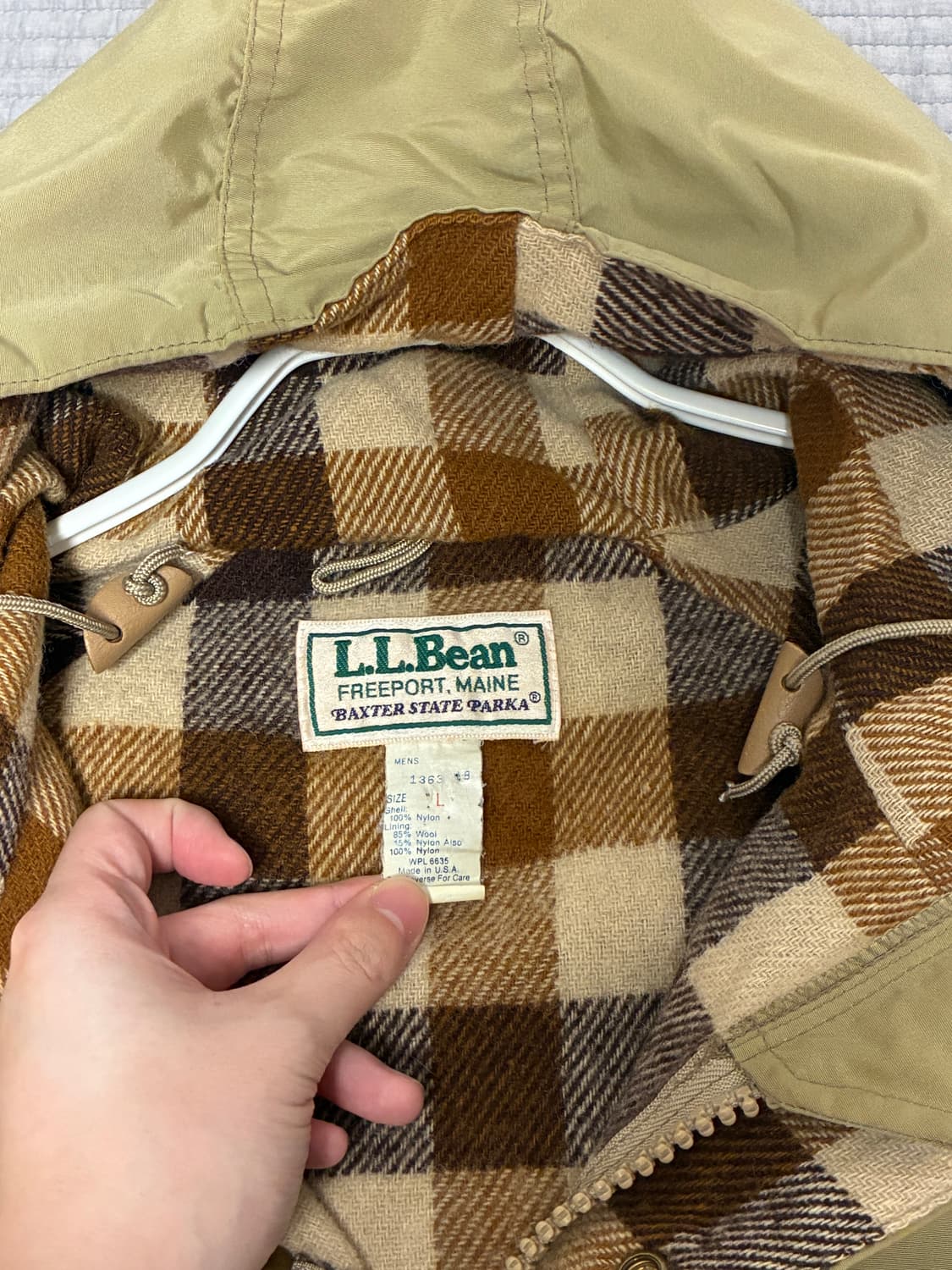 [L] 빈티지 usa llbean 엘엘빈 마운틴파카 베이지 상품이미지2