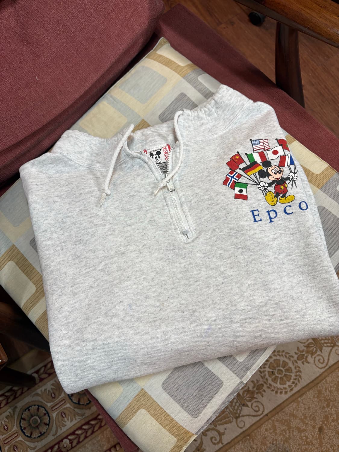 90's USA Mickey Epcot Quarter Zip Sweats 상품이미지10