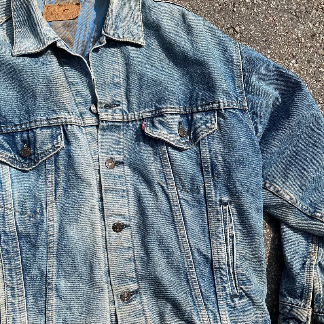 90s 리바이스 3rd 플란넬 라이닝 자켓 made in usa (L) 상품이미지3