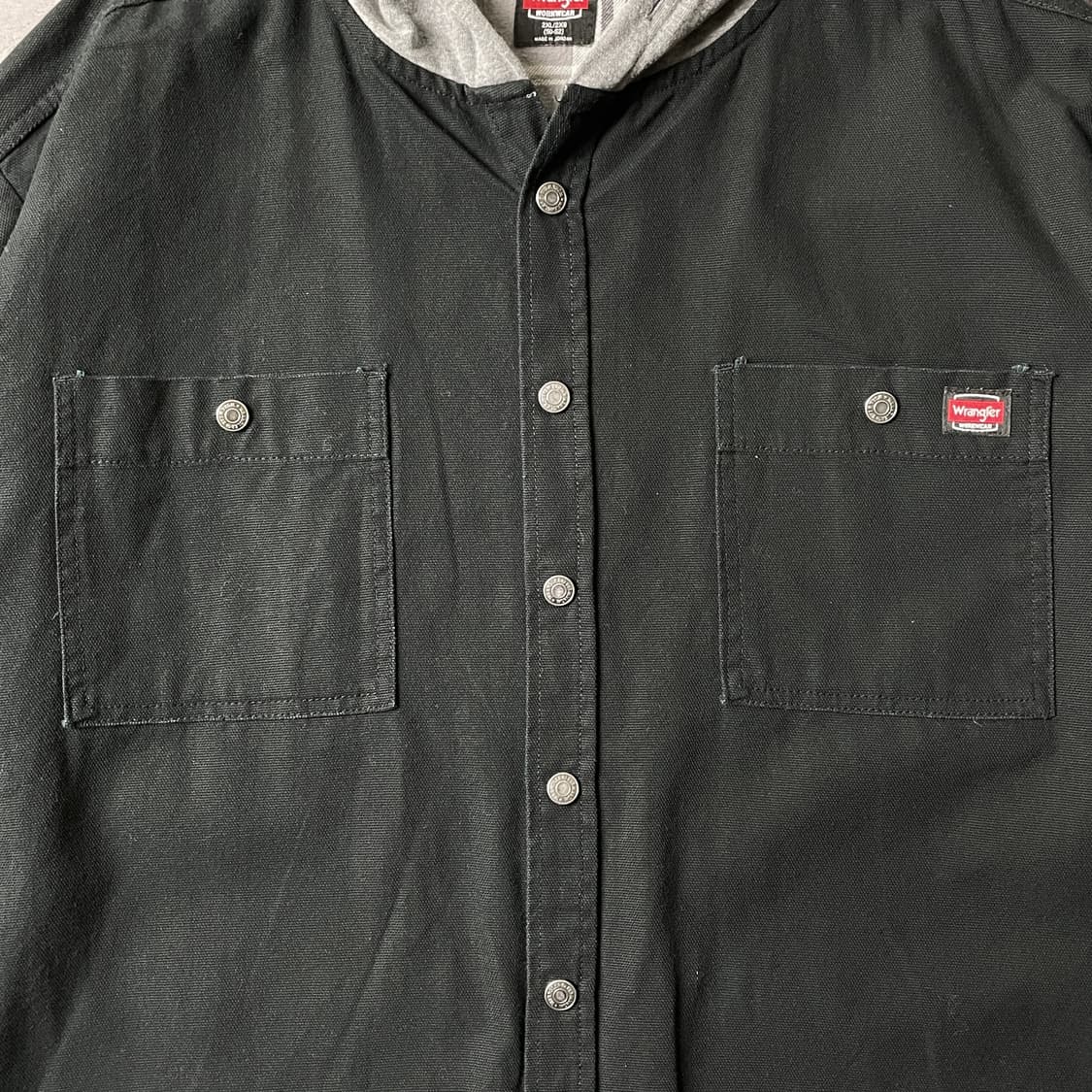 WRANGLER 랭글러 빈티지 블랙 코튼 후드셔츠 상품이미지3