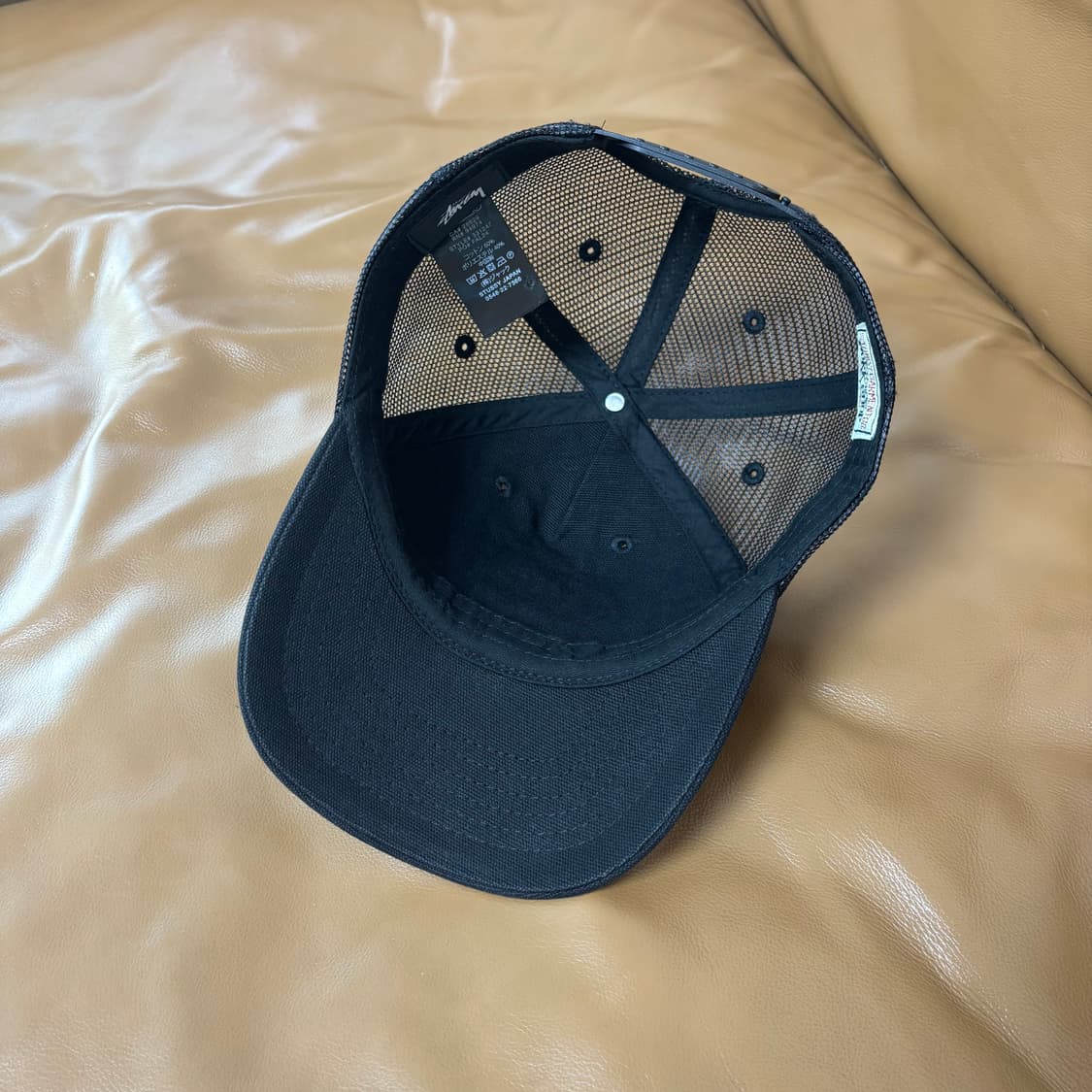 스투시 아워레가시 6패널 볼캡 모자 메쉬 워시드 블랙 상품이미지6