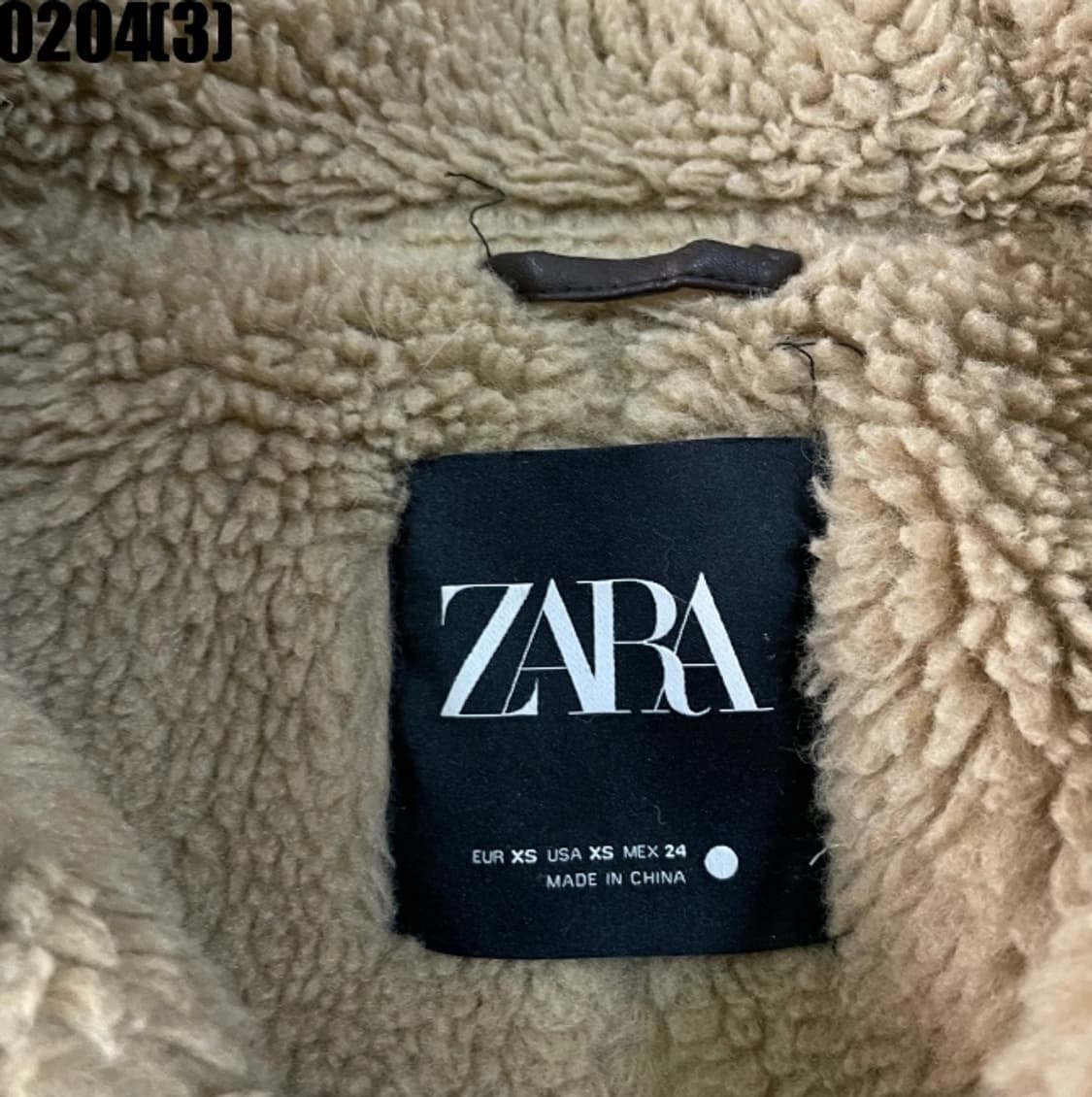 자라 무스탕 레더 자켓 상품이미지3