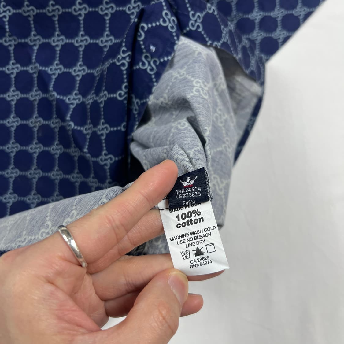 90‘s 스투시 stussy 구찌 모노그램 패러디 ss 로고 반팔셔츠 상품이미지9