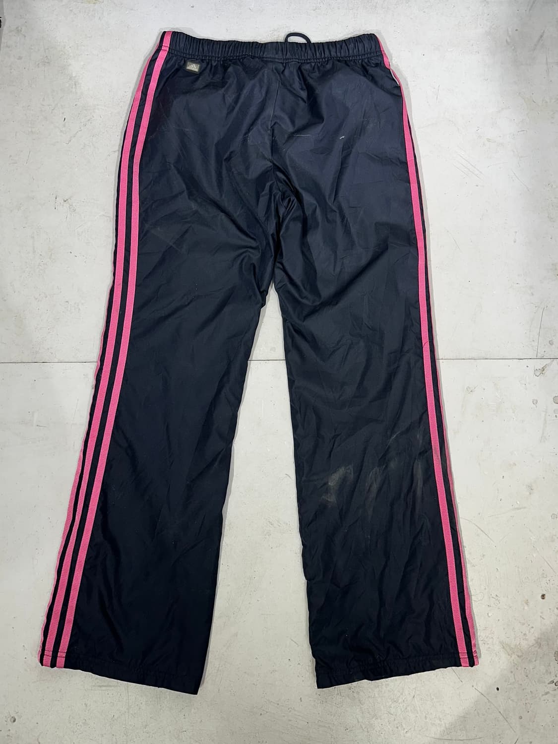아디다스 네이비 핑크 삼선 와이드 추리닝 트레이닝 트랙 팬츠 S 상품이미지5
