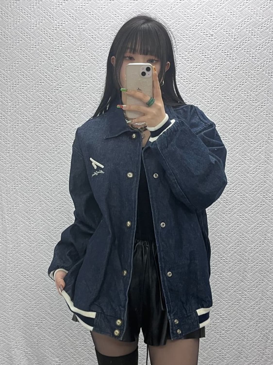 칼 카니 올드스쿨 레트로 빈티지 데님 바시티 자켓 M C09532 상품이미지2