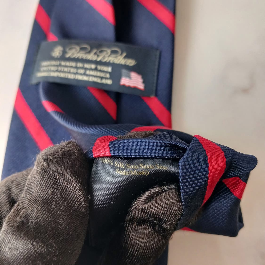 브룩스브라더스 실크 스트라이프 넥타이 8.4cm A+등급 A19554
 상품이미지10