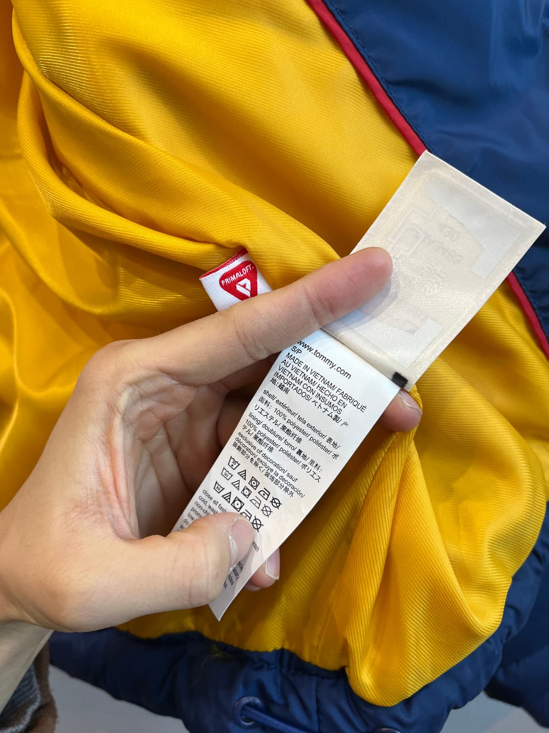 타미힐피거 컬러블럭 프리마로프트 패딩 S 상품이미지5