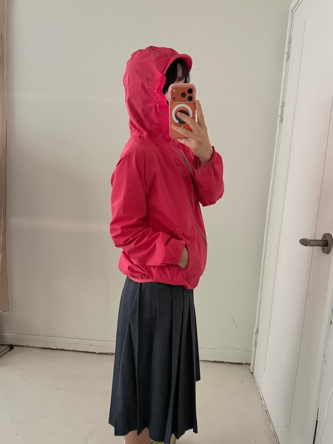 일본빈티지 필드코어 핫핑크 윈드브레이커 상품이미지3