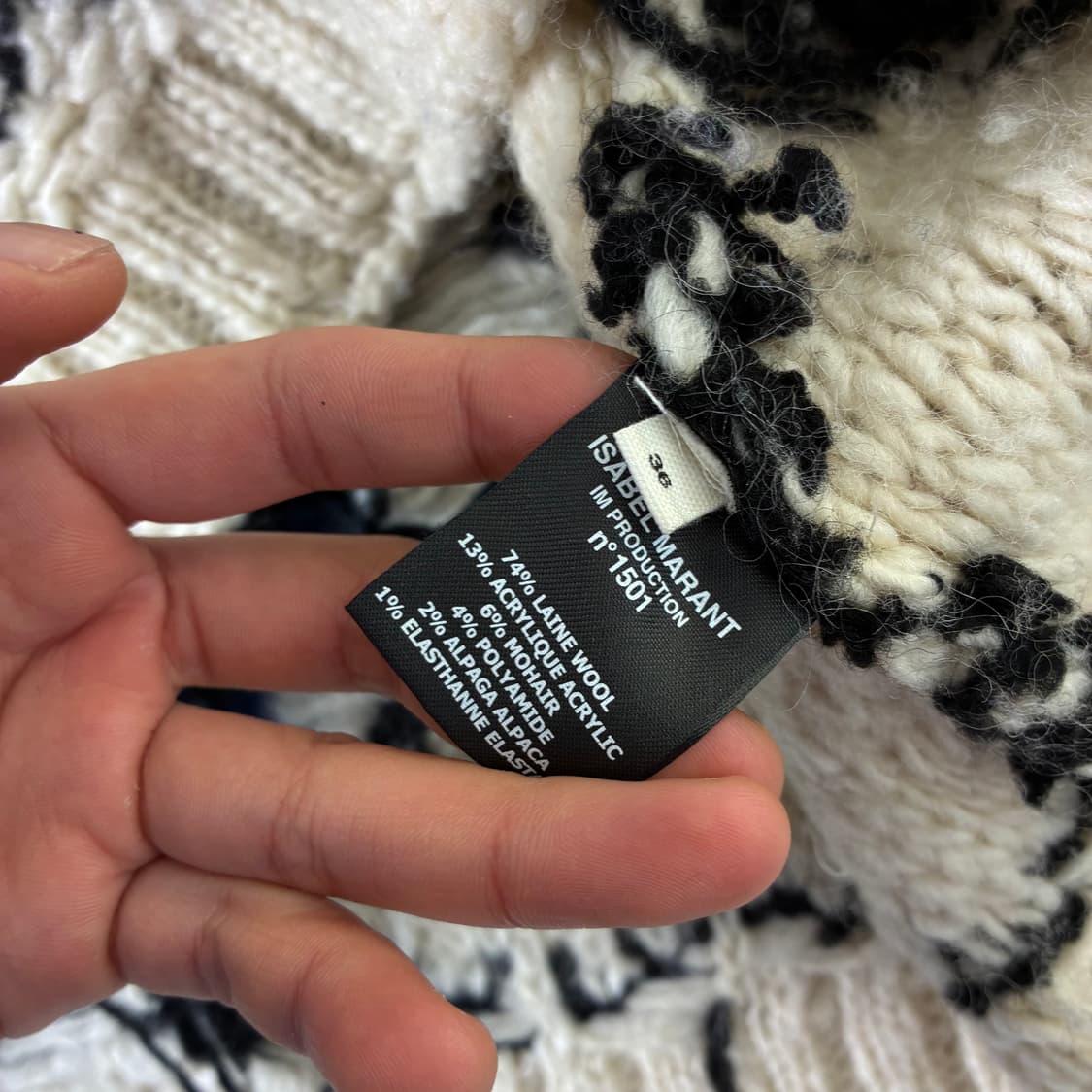 Isabel marant  이자벨 마랑 아이보리 헤비울 니트집업 가디건  상품이미지6