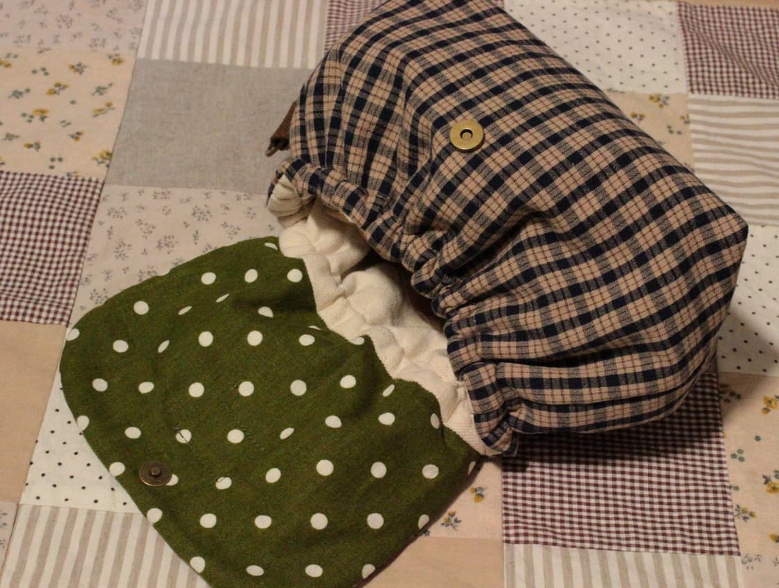 핸드메이드 키링 도트 밴딩 파우치 상품이미지3