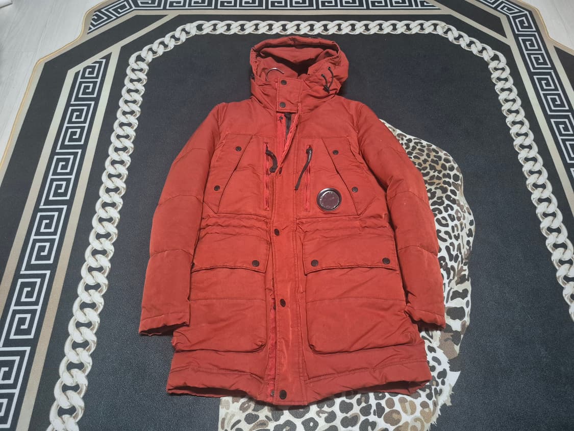 (데드스탁)00's C.P 컴퍼니 고글 후드 패딩 L 버건디 상품이미지1