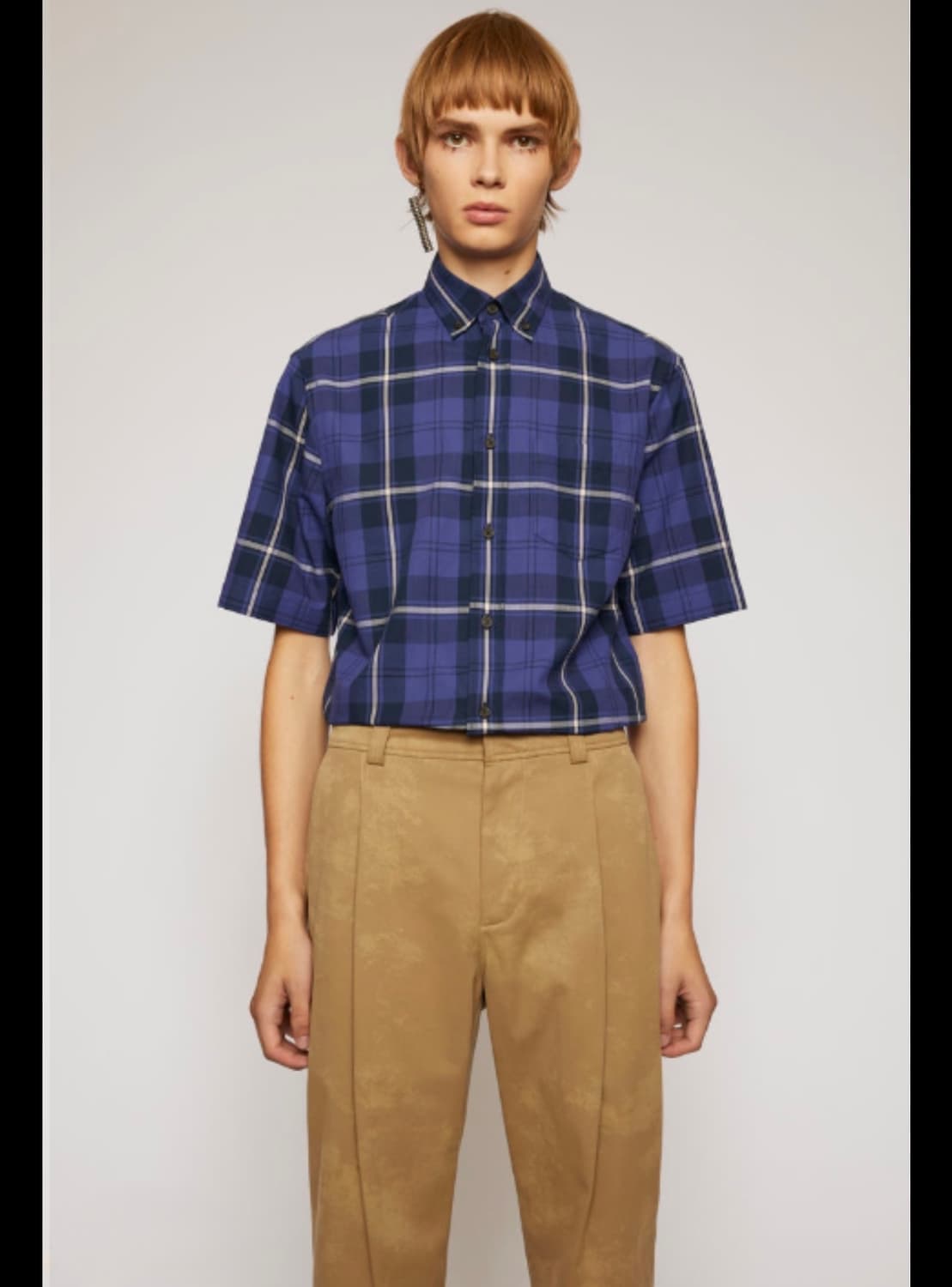아크네스튜디오 반팔 체크 셔츠 상품이미지1