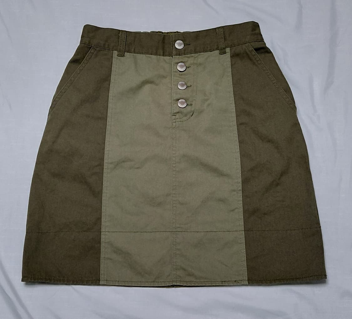 (38) Nicole Club 179/WG 배색 코튼 워크 미니스커트 상품이미지1