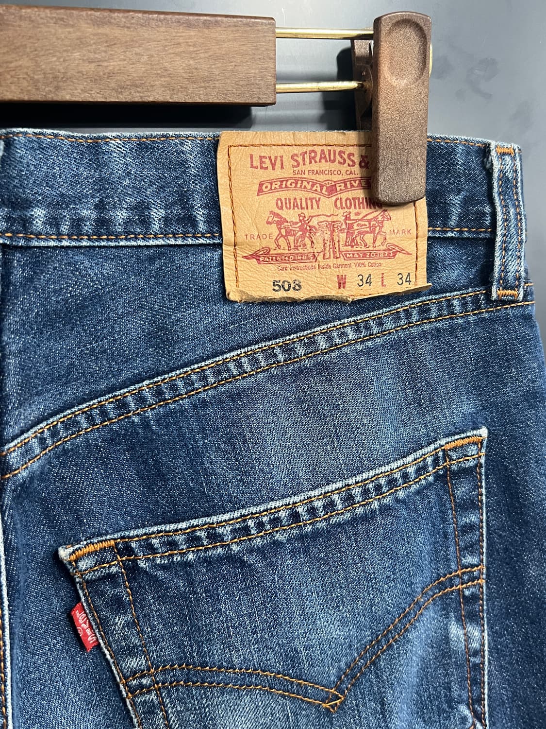 00s Levis 리바이스 508 레귤러 테이퍼 데님 팬츠 상품이미지3