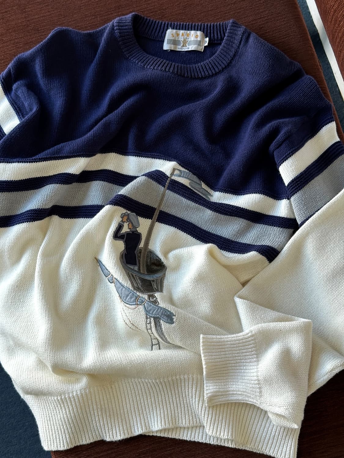JPN made stitch design crew neck knit 상품이미지1
