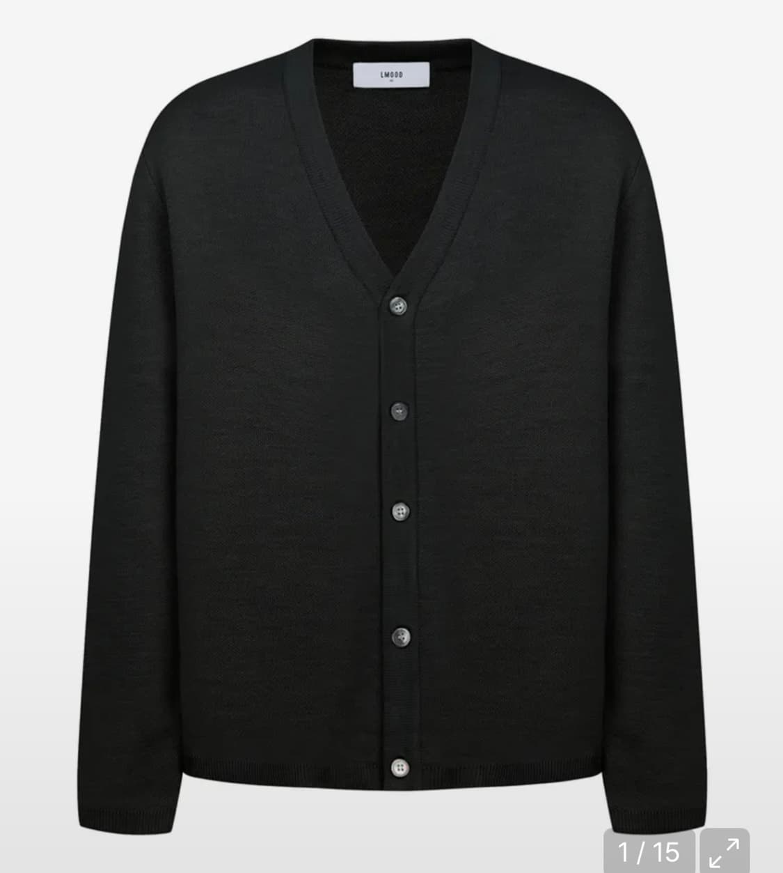 엘무드 화란세미오버가디건 차콜 44사이즈 상품이미지1