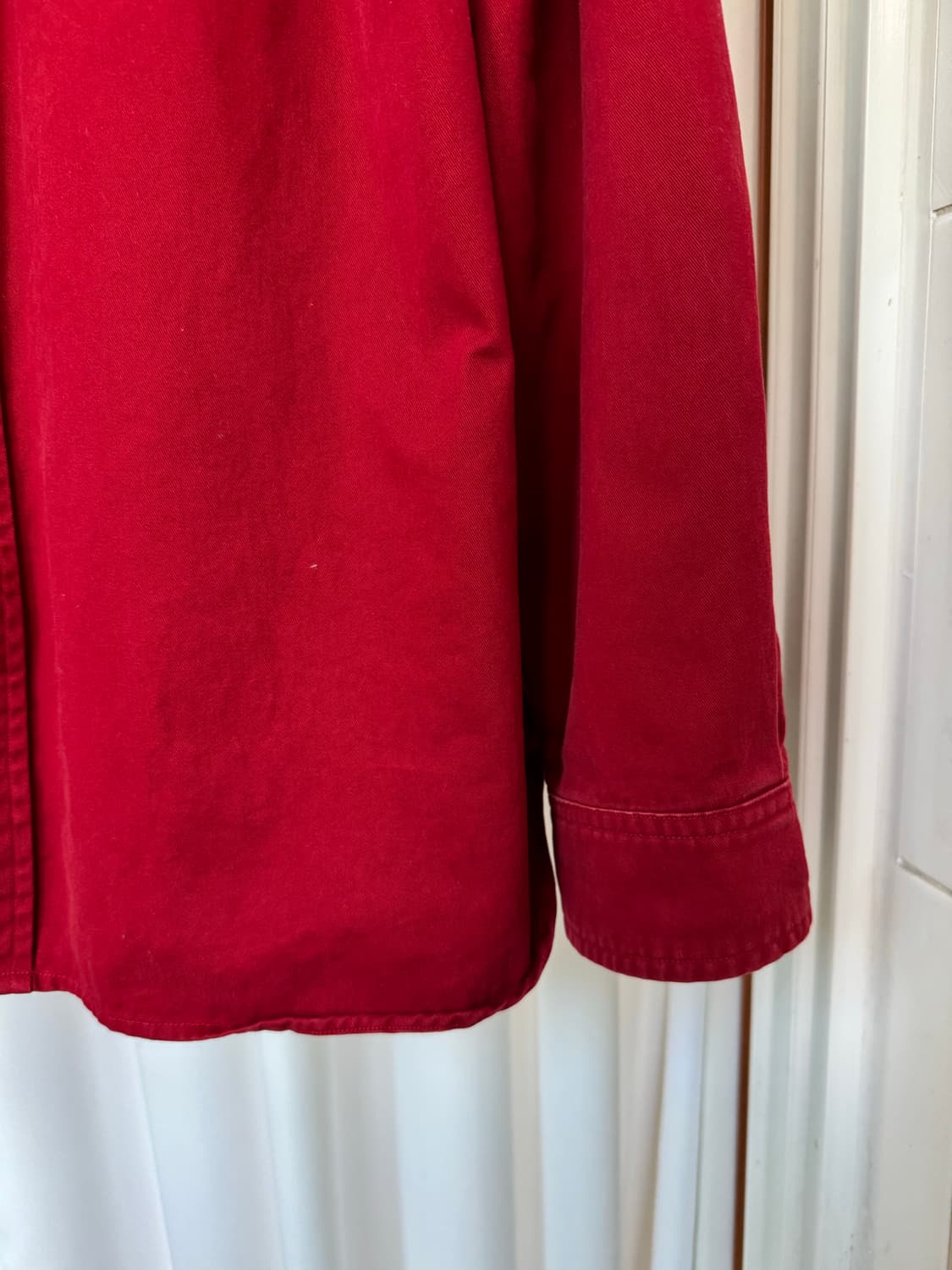 처칠롬퍼 /워시드 헤비 워크 셔츠 레드/ S 상품이미지5