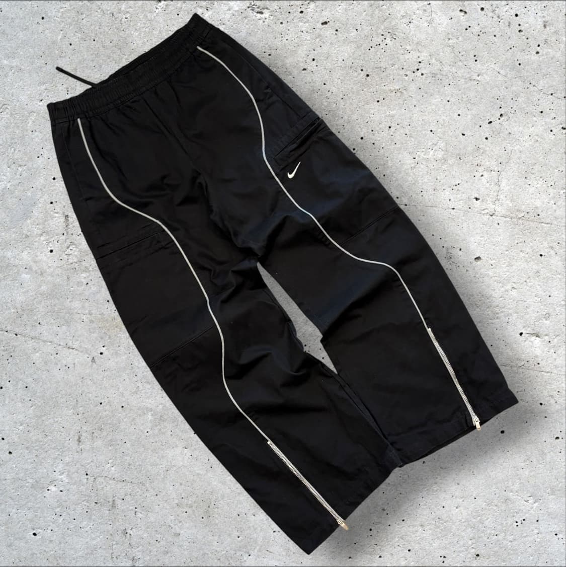 [L] 나이키 NSW 하이웨스트 블랙 트랙 카고 바지 팬츠 D468 상품이미지1