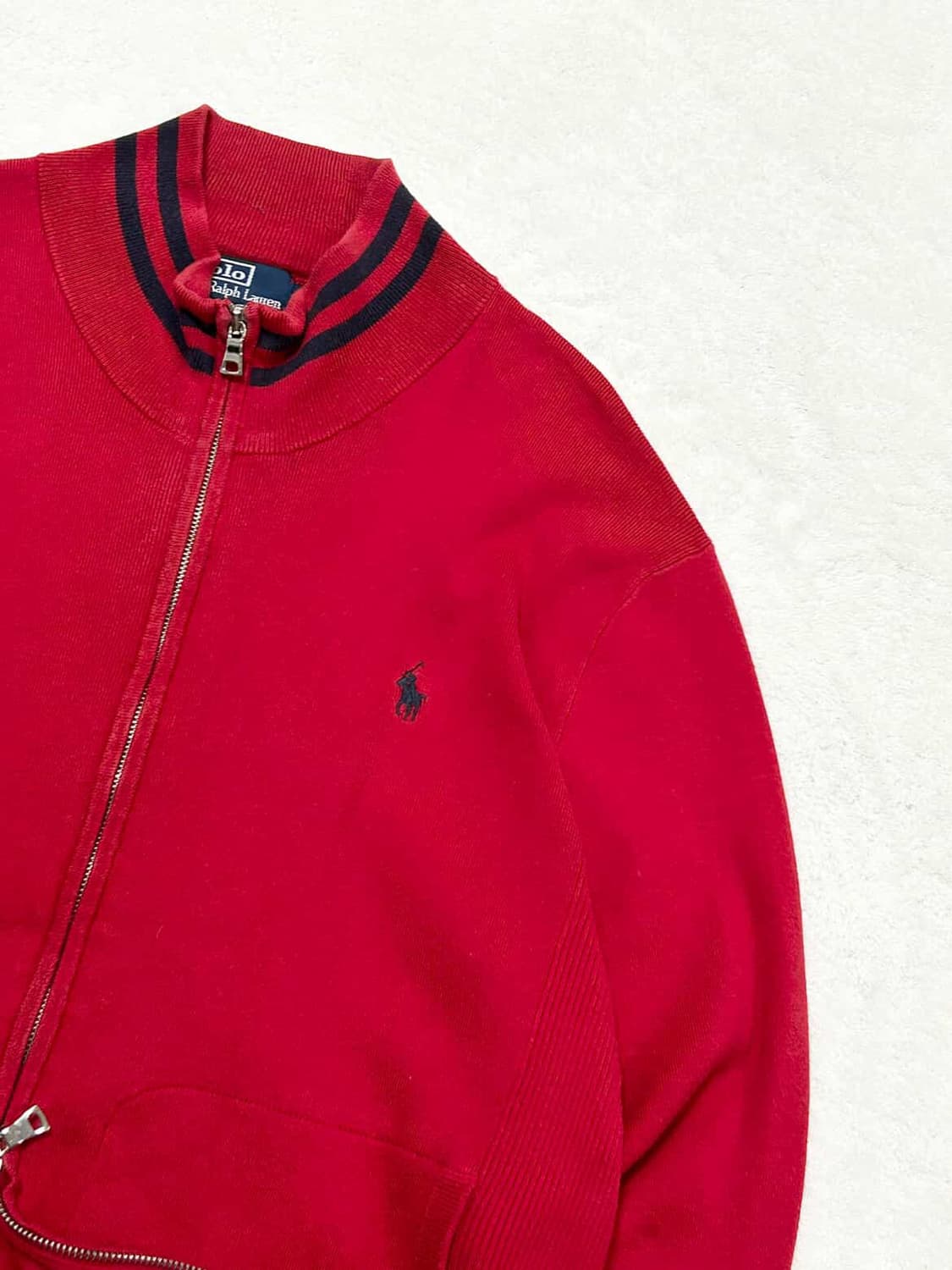 폴로 투웨이 레드 니트집업 상품이미지7