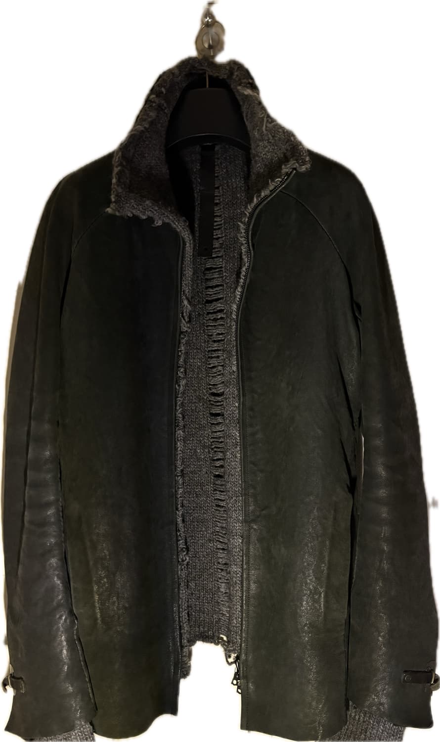 Isaac sellam knit leather jacket 상품이미지3