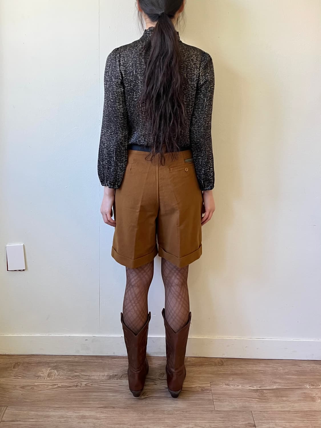 Simplicitg 핀턱 카멜 울 팬츠  상품이미지10