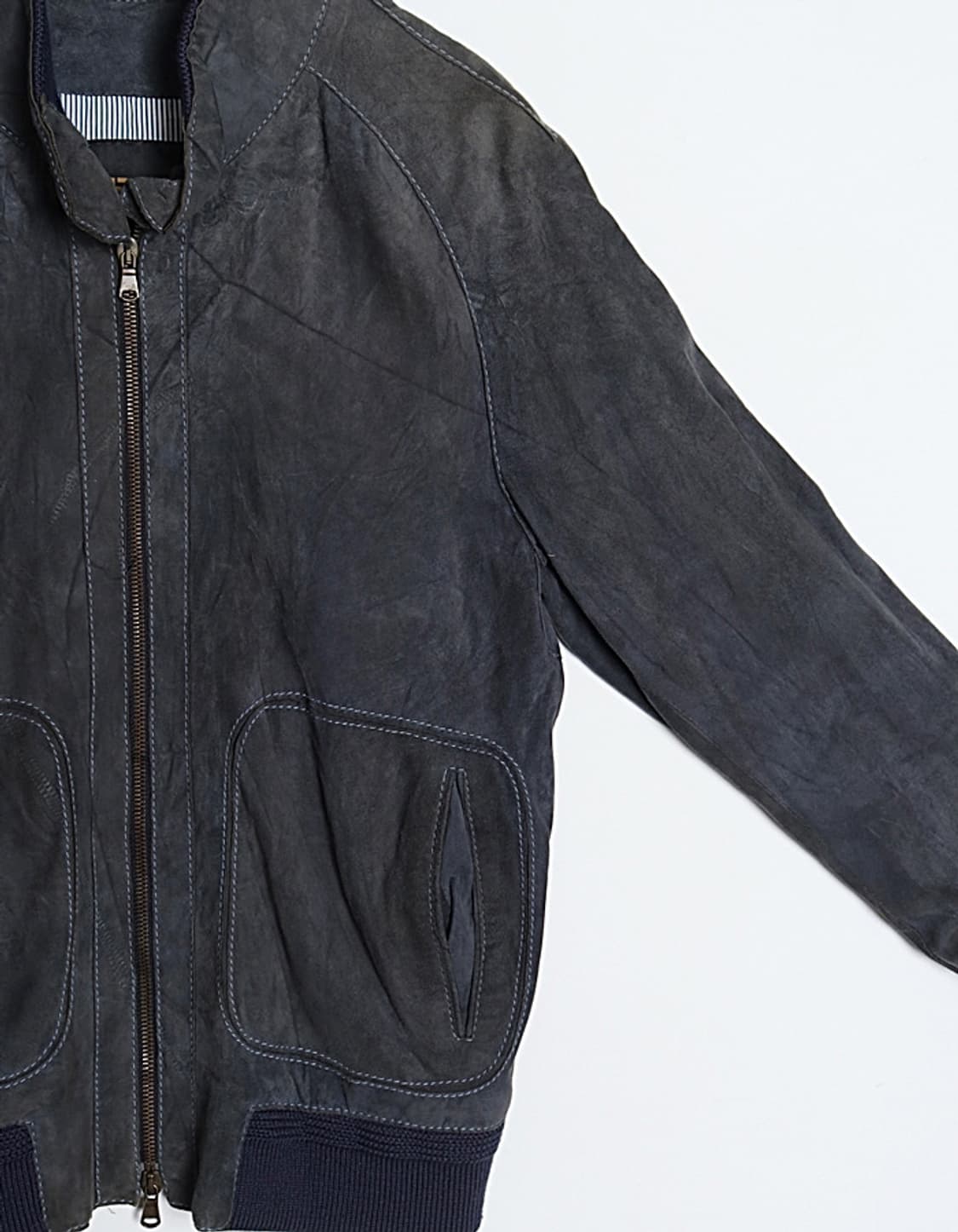 CINQUANTA Lambs Suede Zip Blouson 상품이미지4