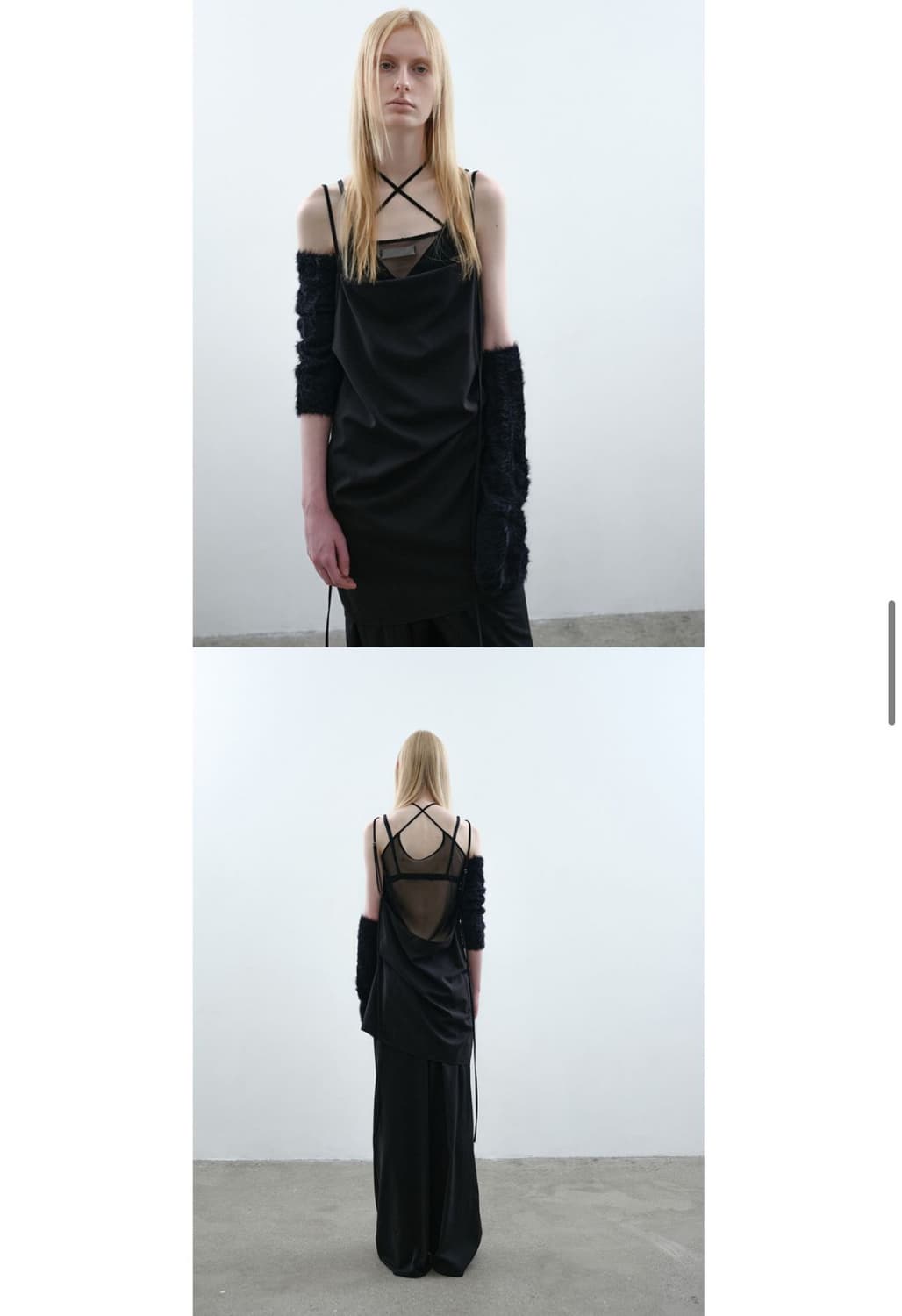 낫띵에브리띵 BACKLESS STRAP DRESS IN BLACK 상품이미지2