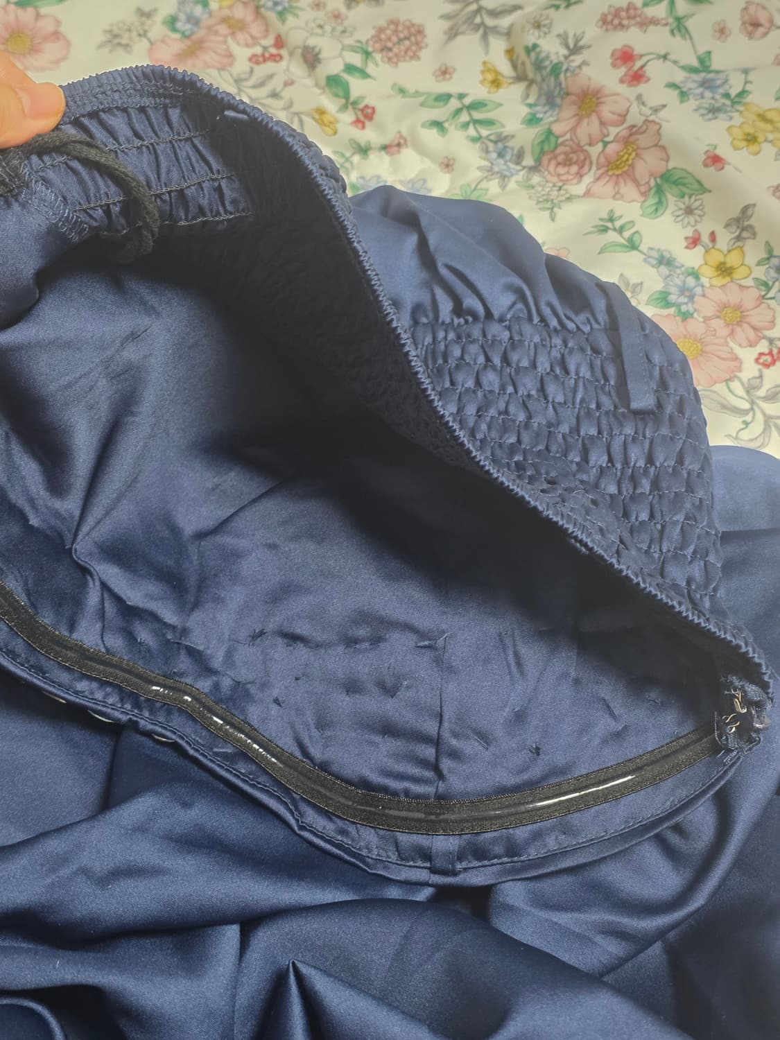 고전일본빈티지)네이비 오네갸루 큐빅 벌룬캉캉미니드레스 파티걸댄스연주회대회 상품이미지5