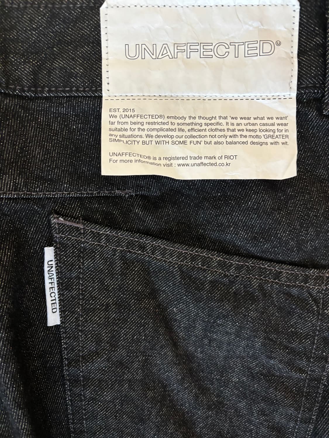 언어팩티드 데님 블랙 상품이미지3