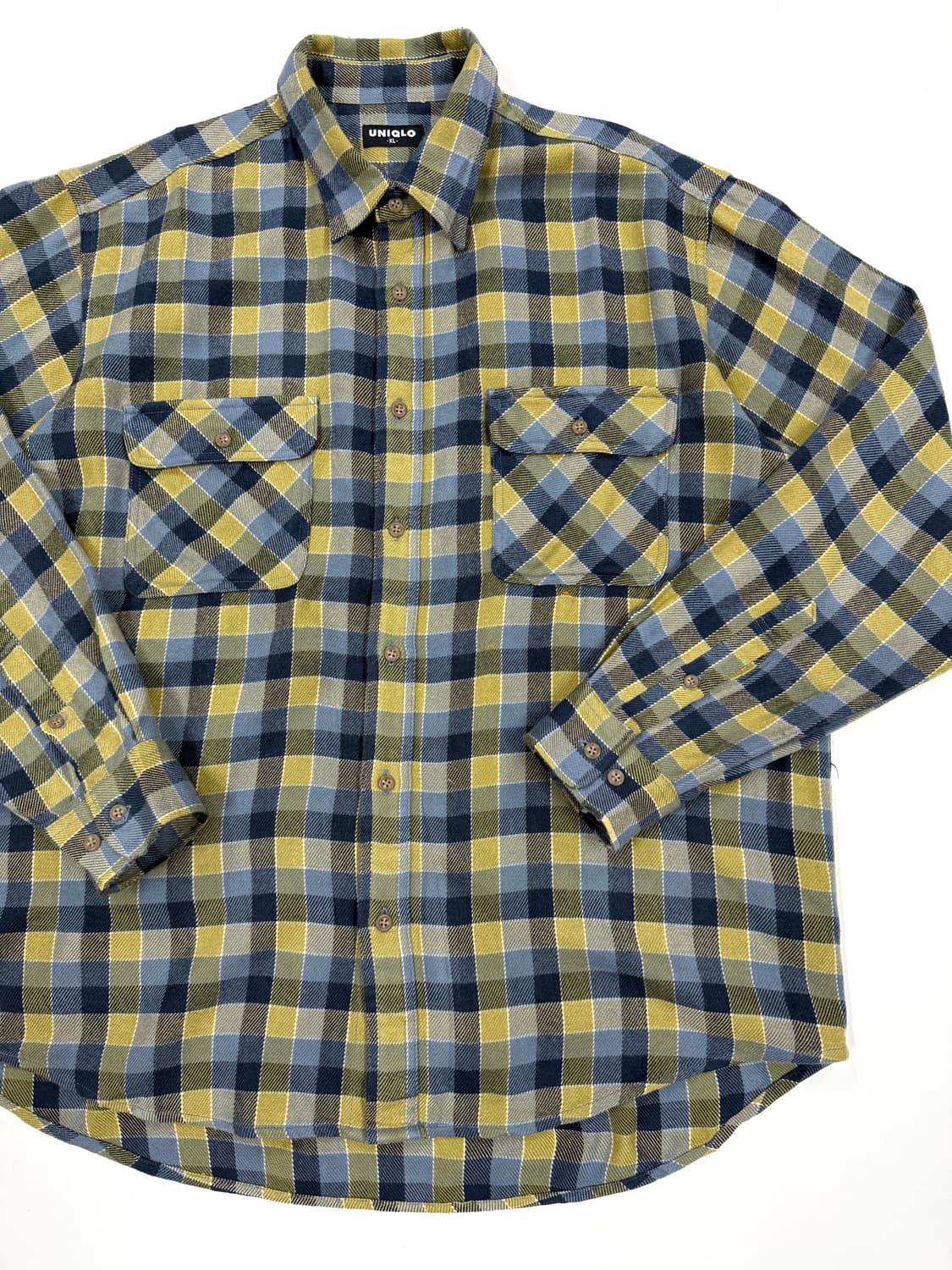 빈티지 유니클로 루즈핏 체크셔츠 상품이미지2