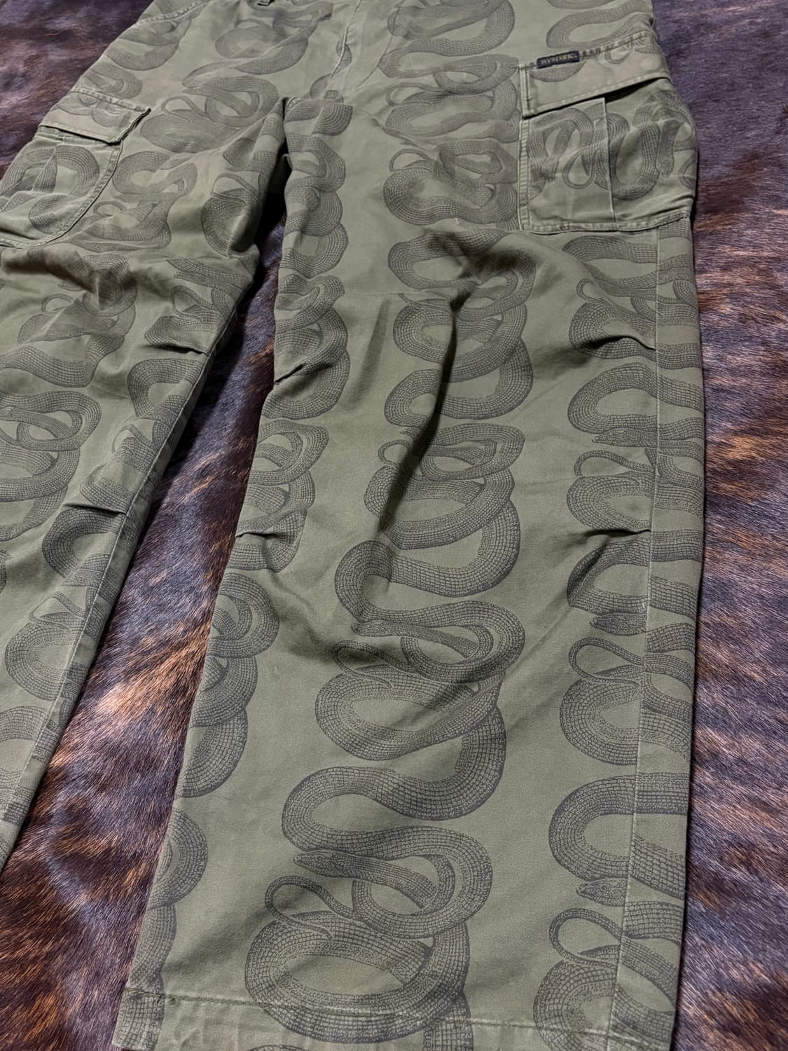 히글스네이크 와이드 카고팬츠 카키 L 상품이미지3