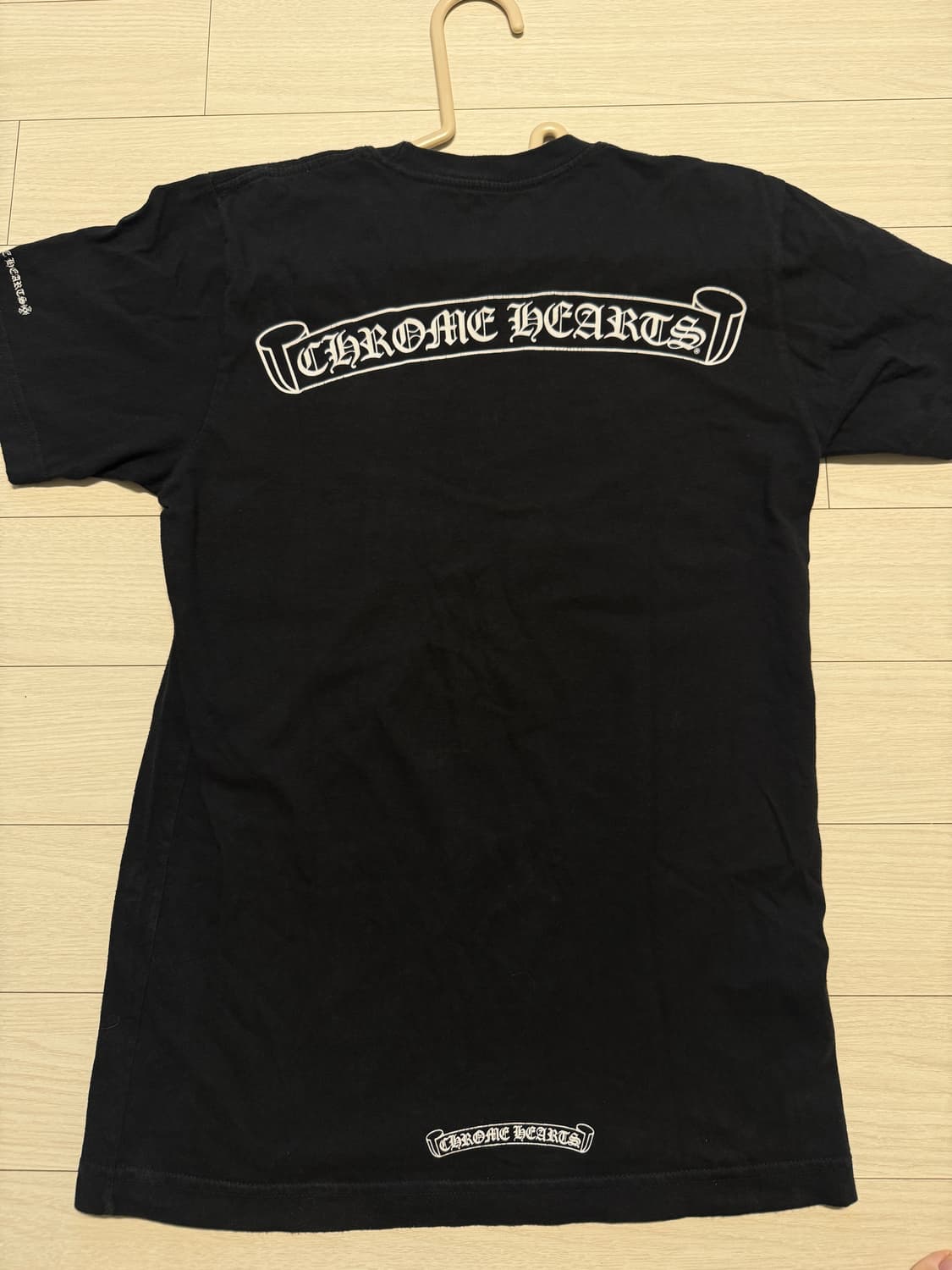 크롬하츠 스크롤 로고 티셔츠 블랙 S 상품이미지4