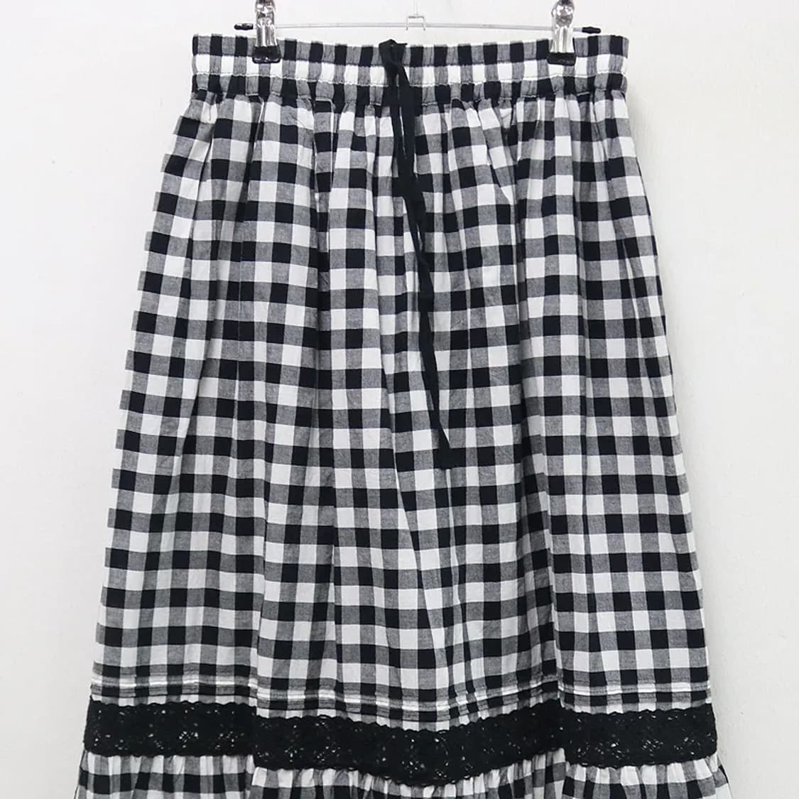 사만사모스2 깅엄체크 캉캉 롱스커트 60740 상품이미지3