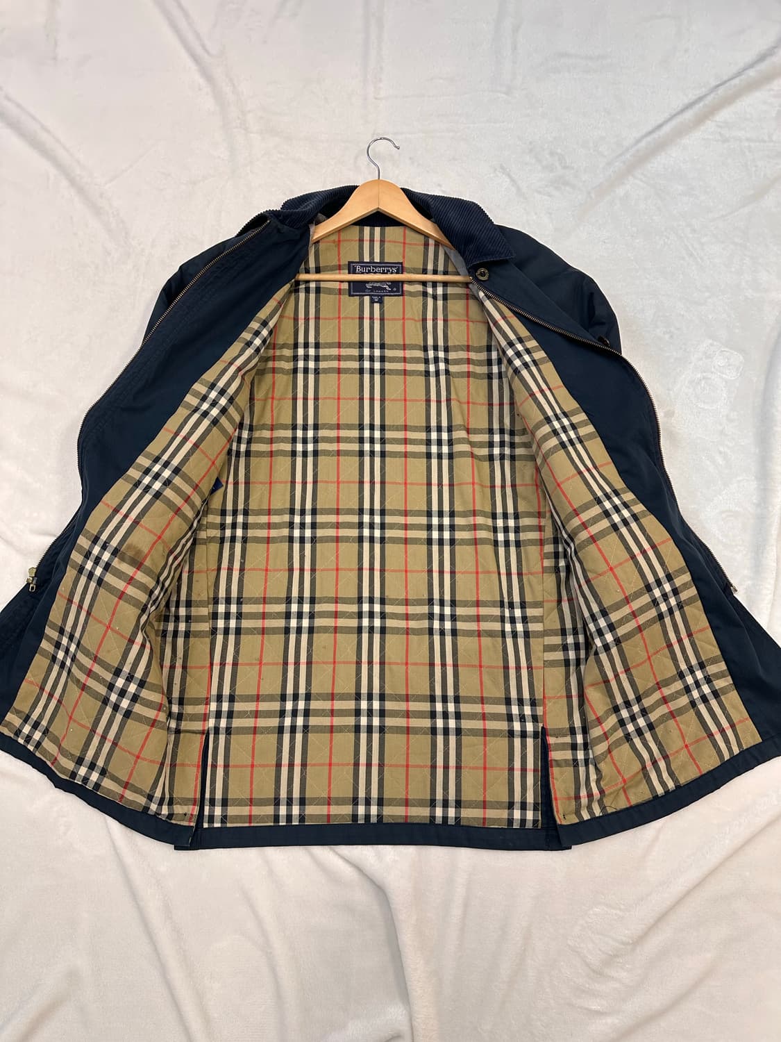 (M)버버리 코듀로이 라이닝 빈티지 헌팅 자켓 네이비 상품이미지5