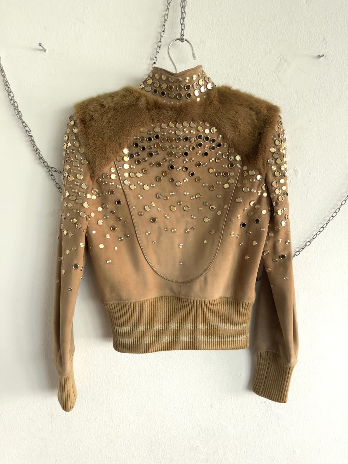 구찌 AW06 런웨이 퍼 & 스웨이드 크롭 자켓 상품이미지4