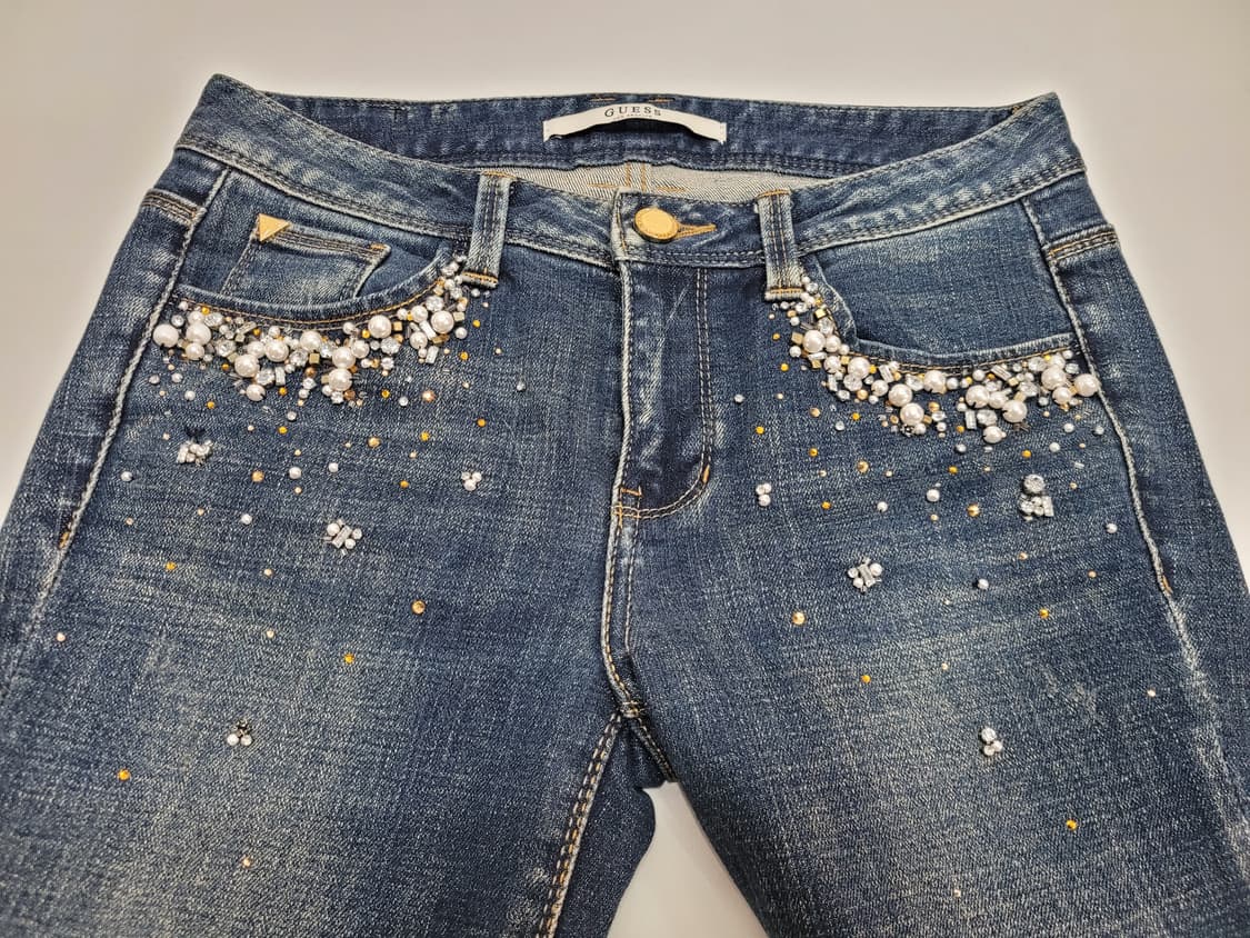 GUESS 스타더스트 인디고 슬림 부츠컷 데님 청바지 / 여 64 (26 상품이미지4