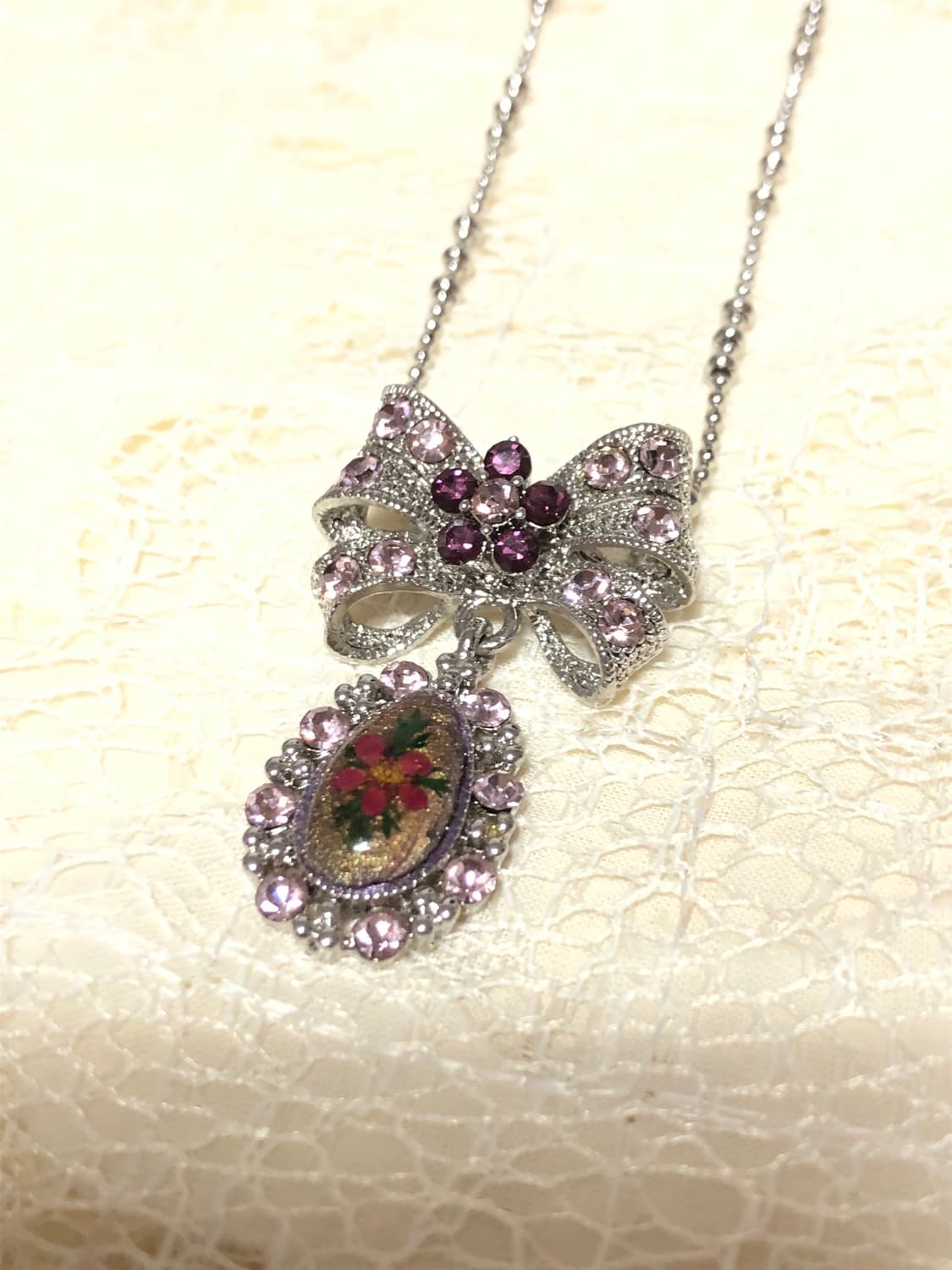Cubic Ribbon Pendant Necklace  상품이미지2