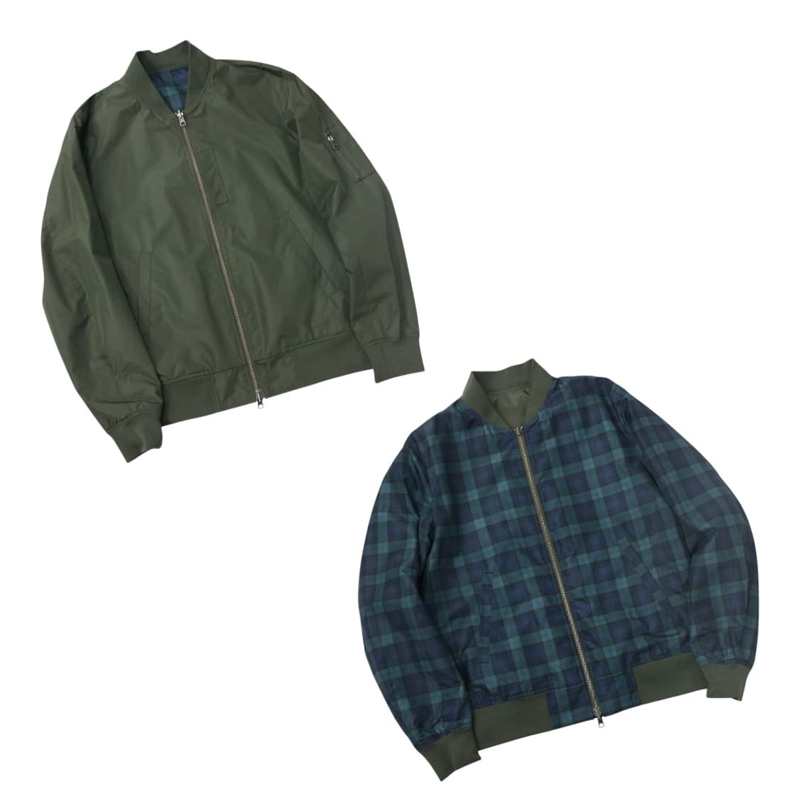 Nano Base 나노베이스 리버시블 체크 항공점퍼 MA-1 (L) 상품이미지1