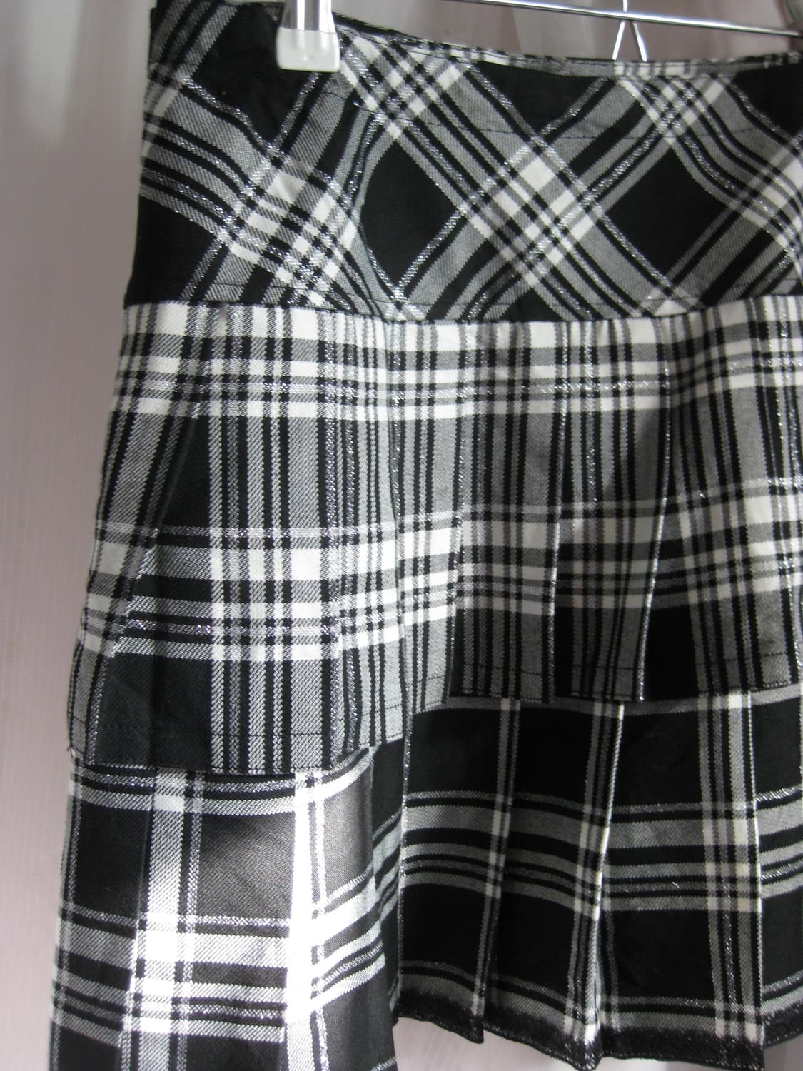 글리터 빈티지 체크 스커트 상품이미지2