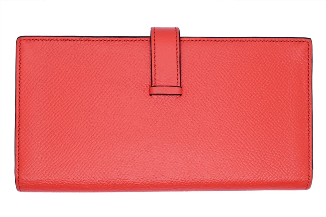 에르메스 베안 소플렛 레드오렌지 앱송 금장 남녀공용 엡송 장지갑 상품이미지4