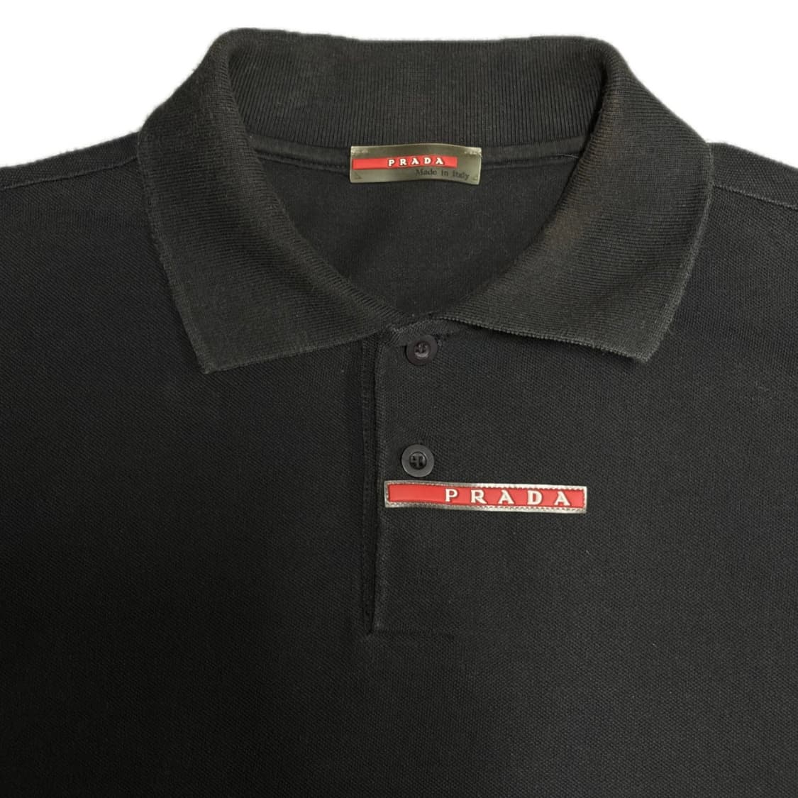 프라다 스포츠 2000s 레드 로고 카라티 상품이미지3