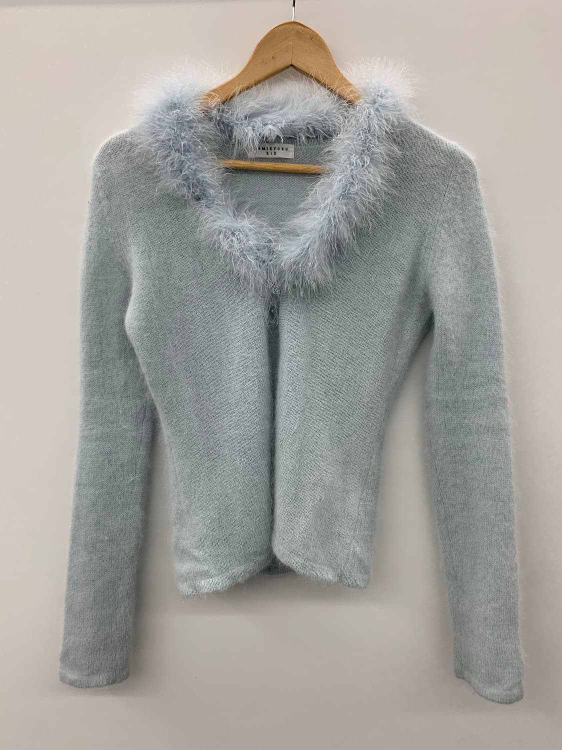 Kumikyoku 소다 퍼 앙고라 가디건 상품이미지3