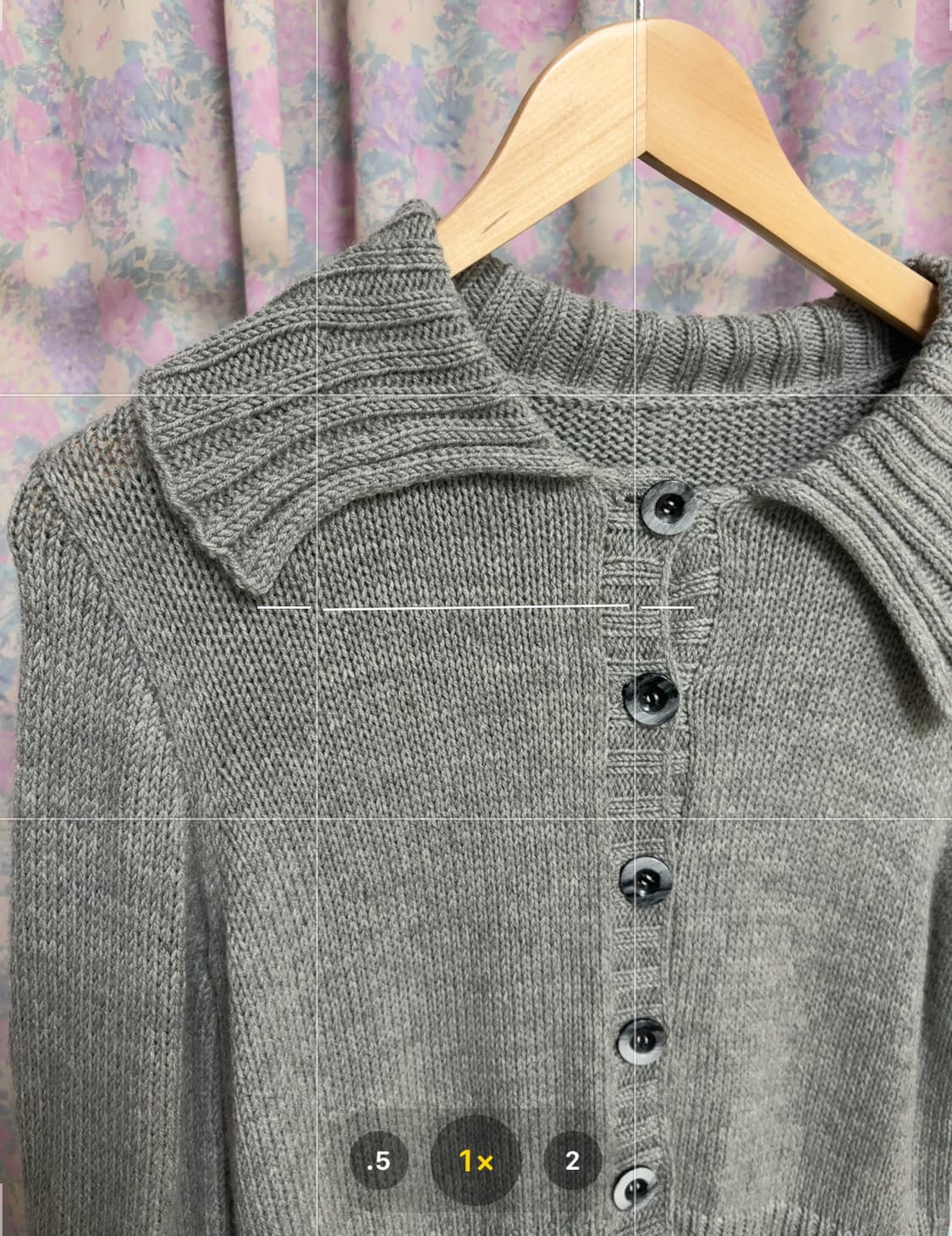 그레이 카라 니트 가디건 상품이미지10