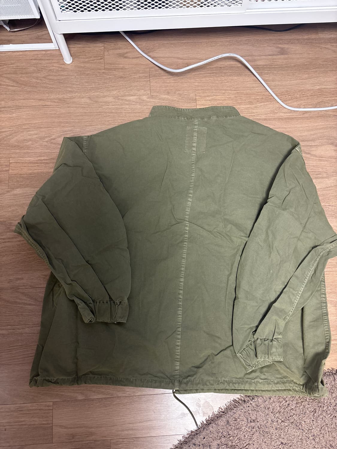 프릭스 스토어 페이드 가공 M-65 숏 모즈 코트 라이너 세트 올리브 상품이미지2