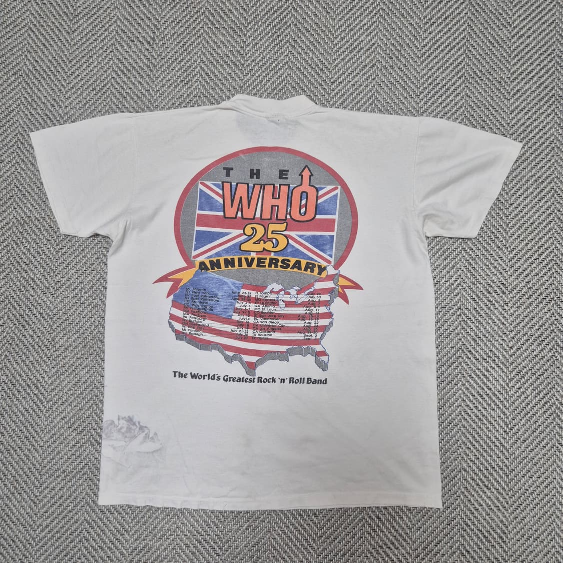 80s THE WHO 25주년 기념투어 싱글스티치 티셔츠 (L) 상품이미지9