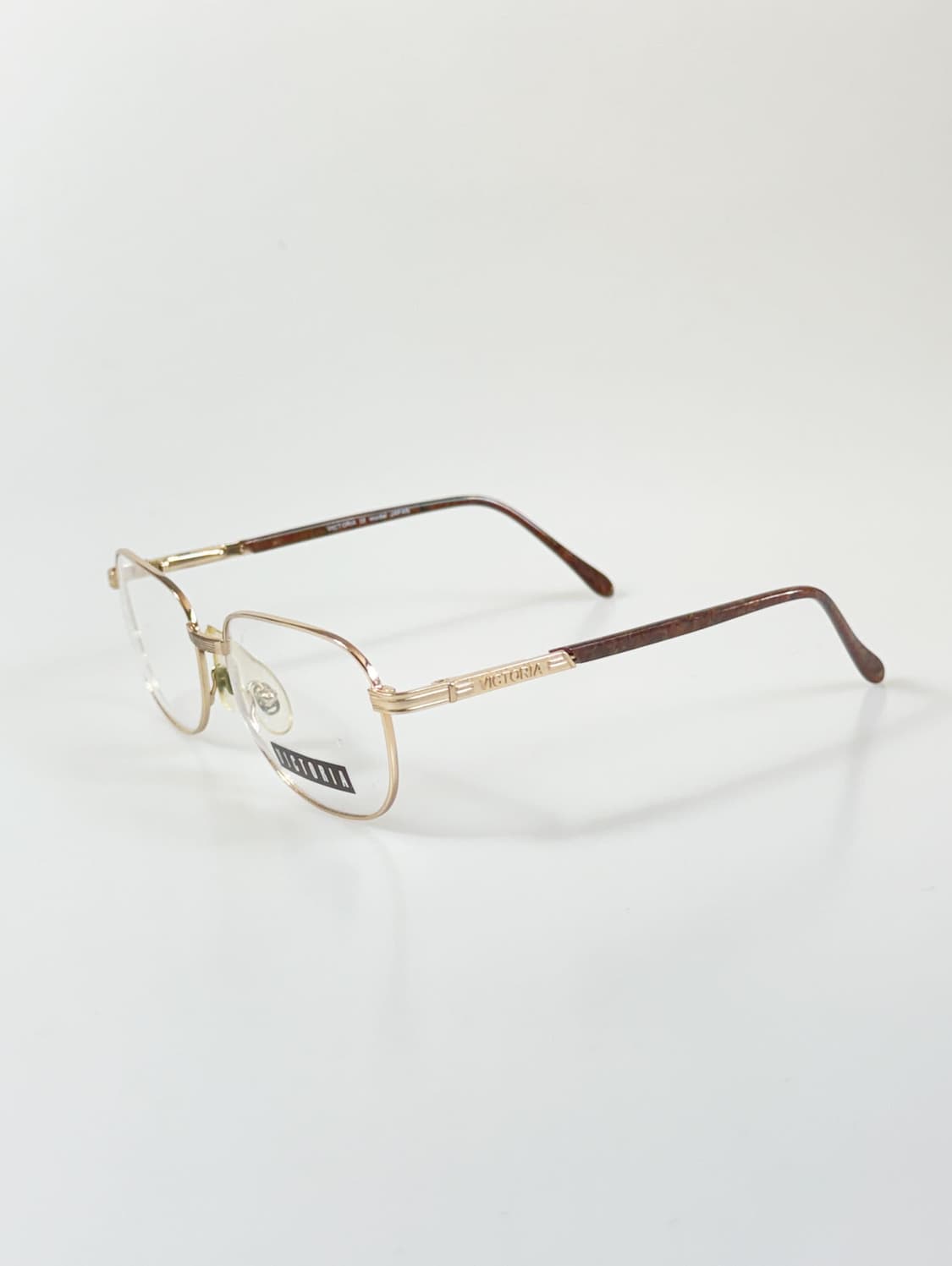 90s VICTORIA 옵티컬 맷골드 클래식 스퀘어 빈티지 안경 상품이미지3