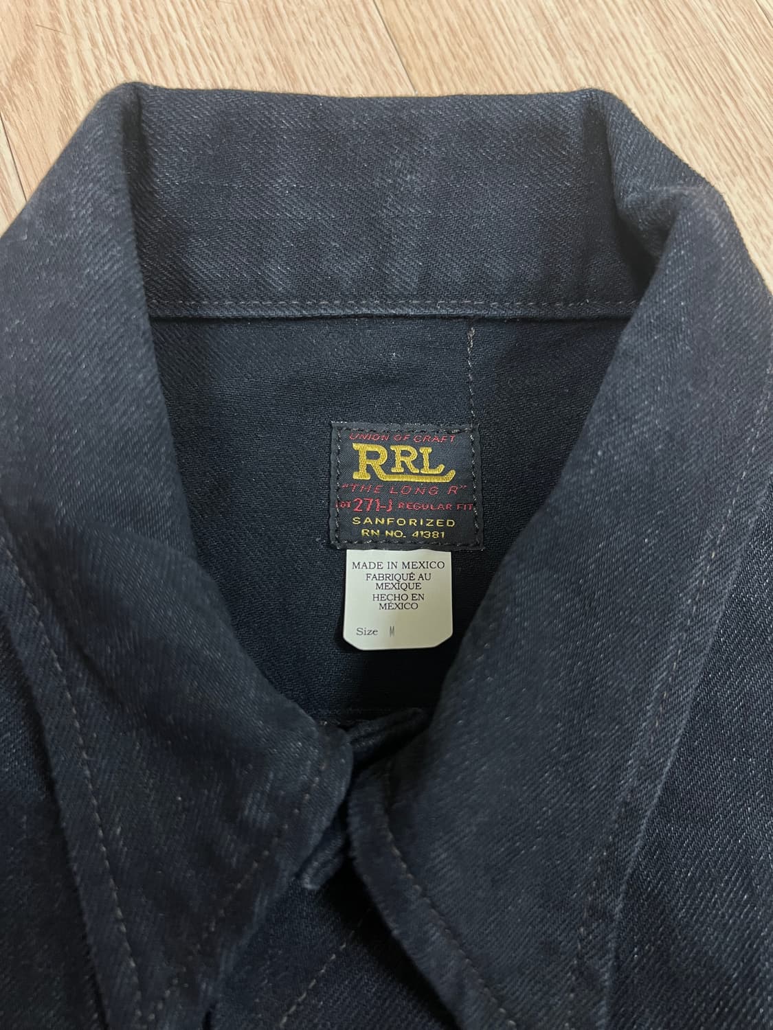 RRL 더블알엘 lot.271 블랙 트러커 자켓 M 멕시코 상품이미지3