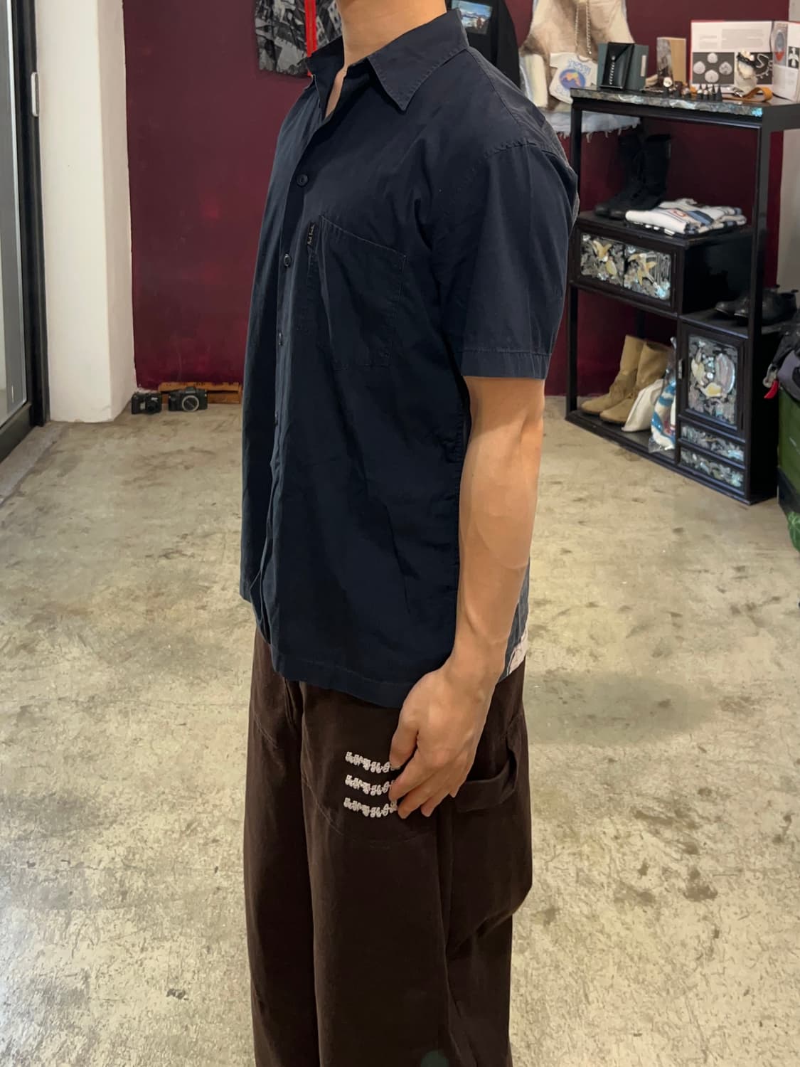 90s Paul Smith (폴 스미스) 우주인 코튼 셔츠 상품이미지2