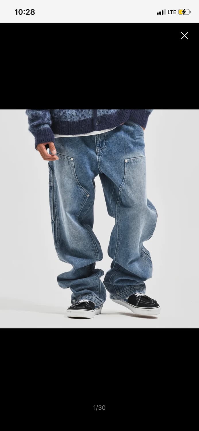 엑스트라오디너리 더블니 데님팬츠 상품이미지1