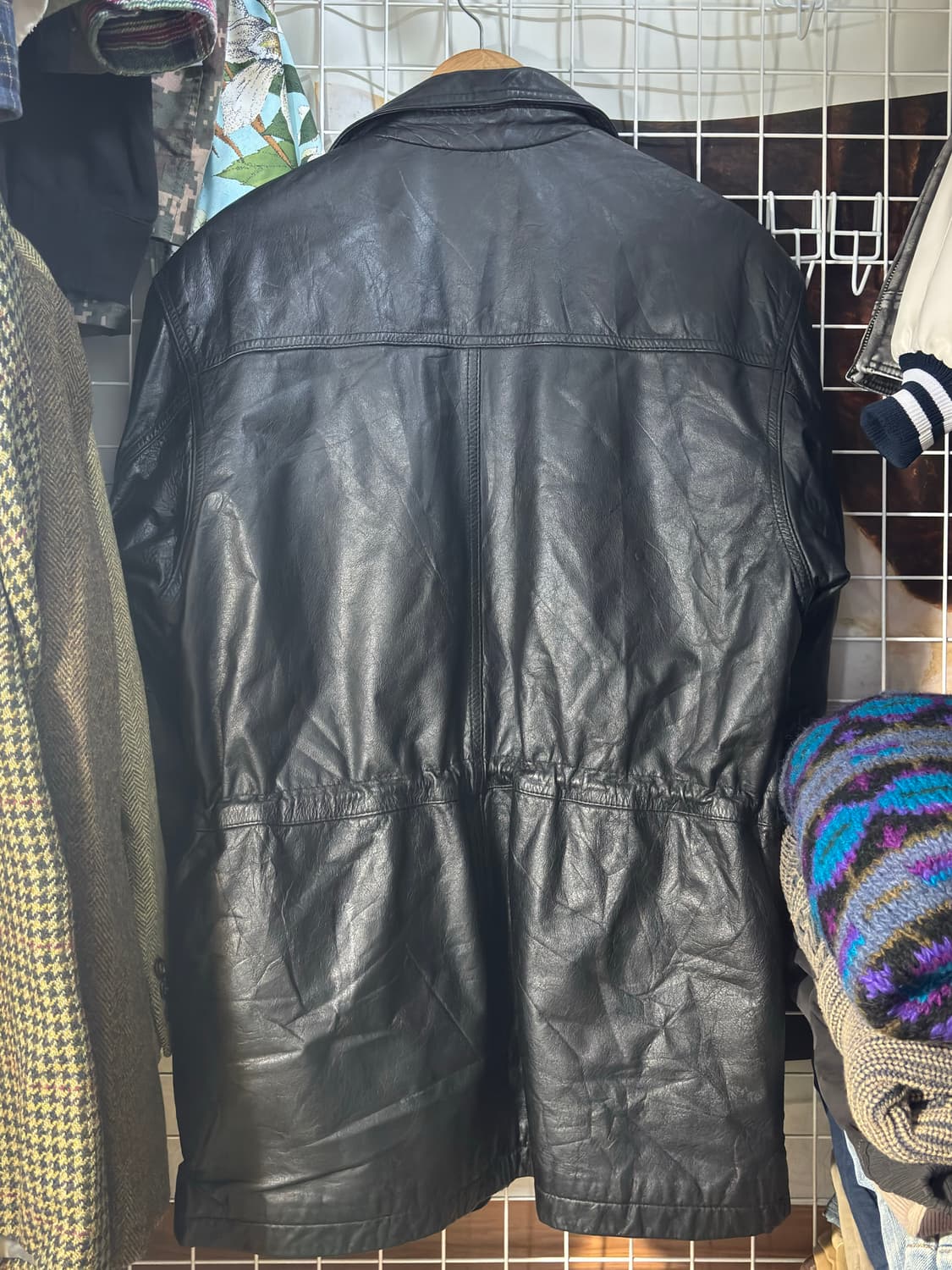 Seahop Club 하프 코트 레더 자켓 M 상품이미지4